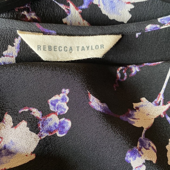 Rebecca Taylor 💯 Silk Lined Flower Print Belt Dress/Long Shirt New NeverUsed